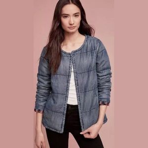 Cloth & Stone Anthropologie Quilted Tencel Jacket
